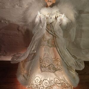 Elegant White Angel Tree Topper